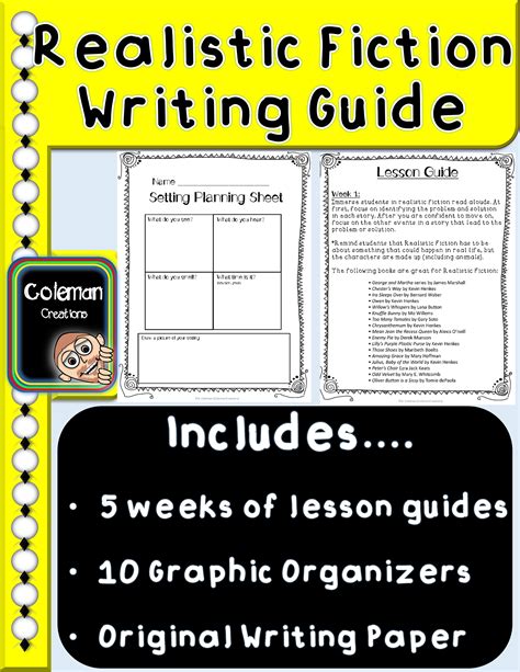 Realistic Fiction Writing Guide With Graphic Organizers 2nd Grade