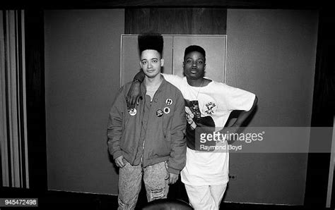 Rappers Kid And Play From Kid N Play Poses For Photos Backstage At