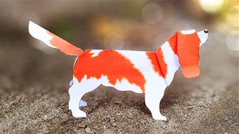 Paper Craft Dog Diy Crafts How To Make Paper Dog For Kids The