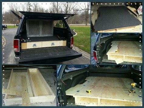 This is a diy truck drawer box with slide out tray for less than $200 with free plans. DIY Truck Vault / Truck Bed Storage Drawers / Dog Kennel ...