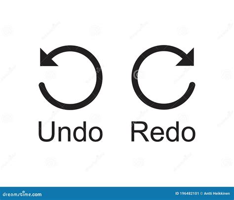 Redo And Undo Button Web And Application Arrowhead Controller Symbol