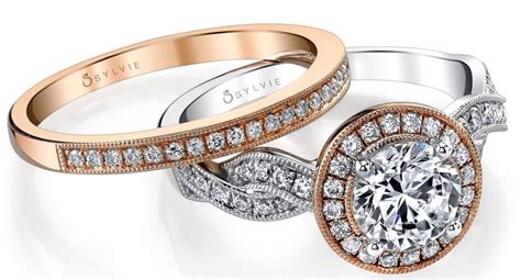 Mixing Metals Engagement Ring And Wedding Band Pairings