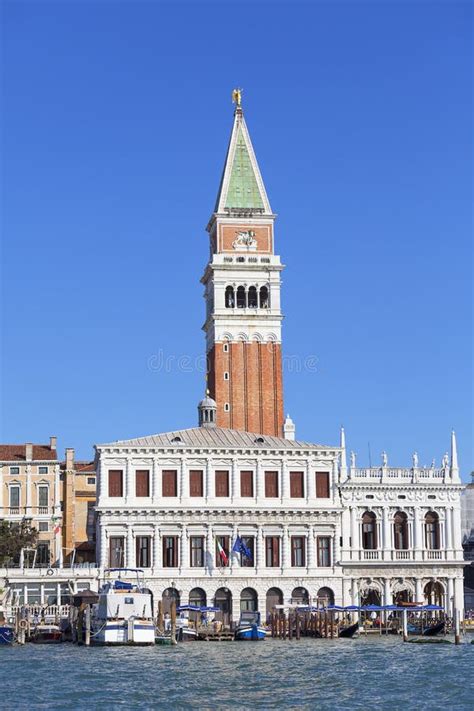 St Mark`s Campanile Bell Tower On Piazza San Marco Venice Italy