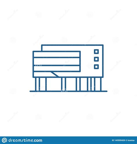 Manufacturing Factory Line Icon Concept. Manufacturing Factory Flat ...
