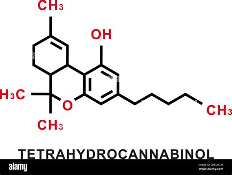 Formule Chimique Tétrahydrocannabinolstructure Moléculaire Chimique Du