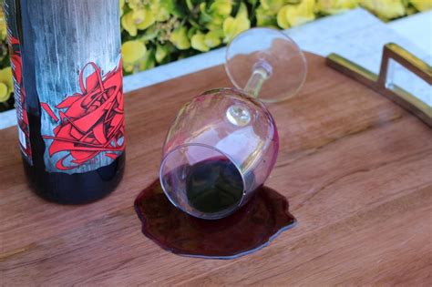 Spilled Glass Of Fake Red Wine Etsy