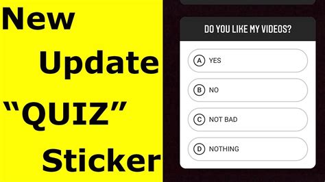 Instagram New Update 2020 How To Use Quiz Sticker On Instagram Story