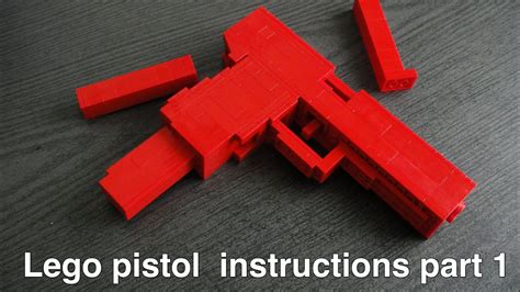 The model is minifigure scale. Lego pistol instructions part 1 of 2 - YouTube