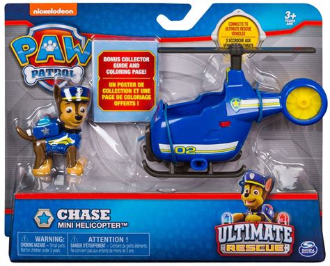 Paw Patrol Ultimate Rescue Chase Mini Helicopter Vehicle Figure Spin