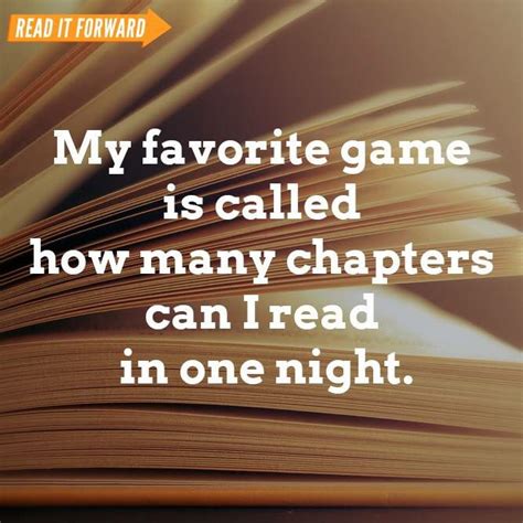 They say the best bridge between hope and despair is a good night's sleep. My Favorite Game is how Many Chapters can I Read in one ...