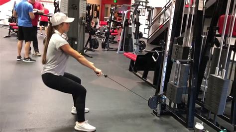 Wide Stance Cable Squats Youtube