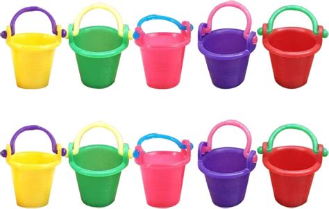 Buckets Toy Mini Buckets Crafts Mini House Buckets Scene Props Coloful