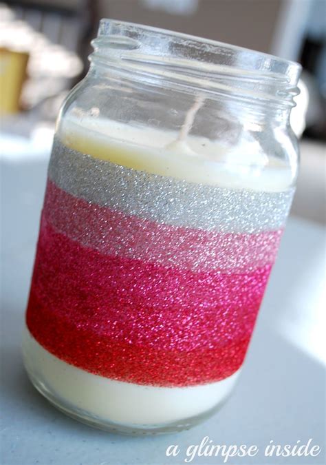 A Glimpse Inside Ombre Glittered Candle Tutorial Candle Tutorial