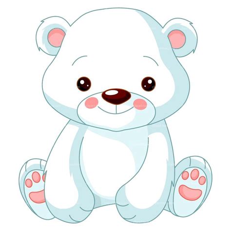 CLIPART BABY POLAR BEAR Royalty Free Vector Design Polar Bear Cartoon Baby Clip Art Cute