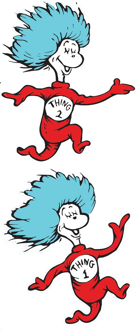 Download Thing 1 And Thing 2 Png Png Image With No Dr Seuss