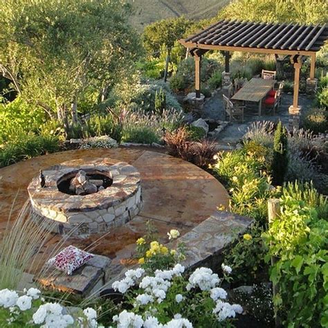Outdoor Living With A Pergola Fire Pit And Landscape