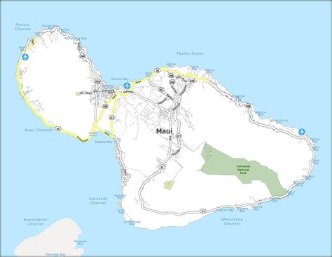 Map Of Maui Island Hawaii Gis Geography