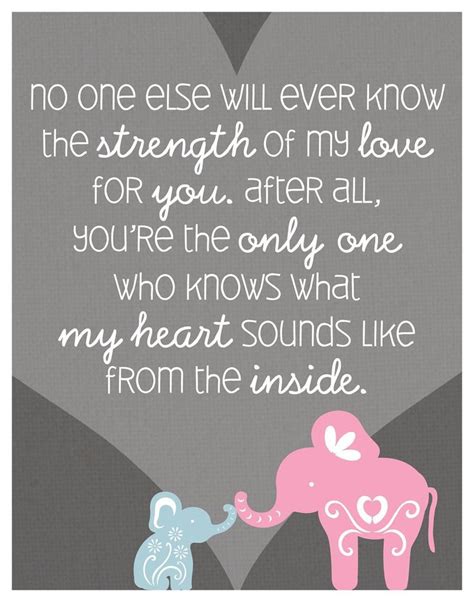 Elephant Quote Poster Print For Babys Nursery