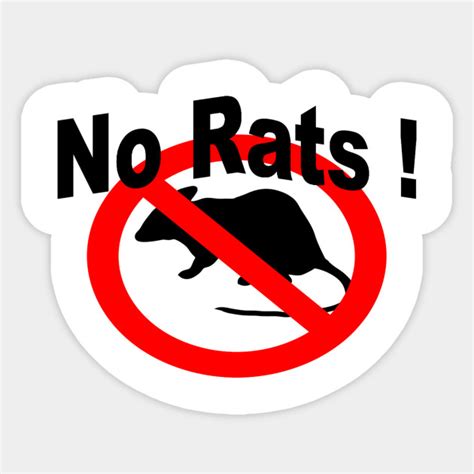 No Rats Rats Sticker Teepublic