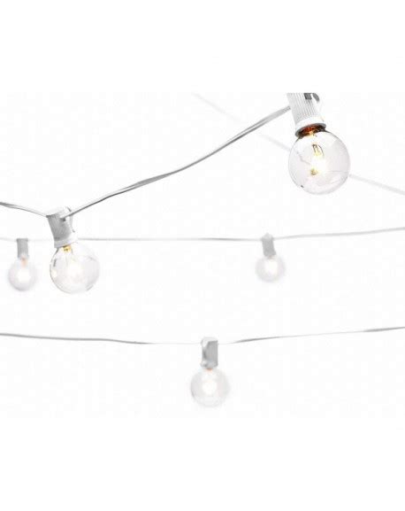 50 Ft Globe String Lights G40 Bulbs White Connectable Strings
