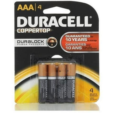 Duracell Coppertop Aaa Alkaline Batteries 4 Ea
