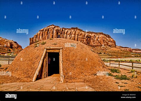 Cherokee Indian Ancient Homes Called Hogan Homes In Monument Valley