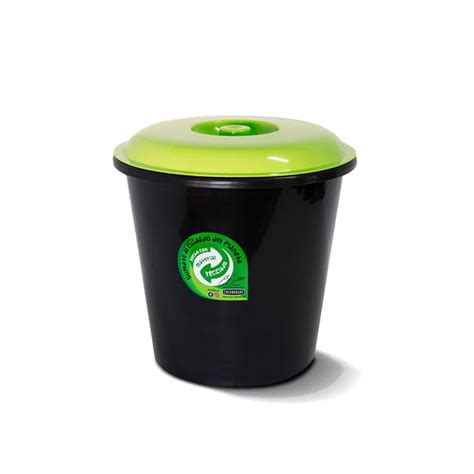 Cesto Tacho Basura Eco Reciclaje Tapa Verde 12Lts Colombraro