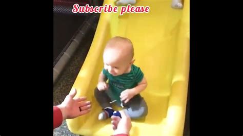 Funny Babies Playing Slide Fails Cute Babyshote Youtube