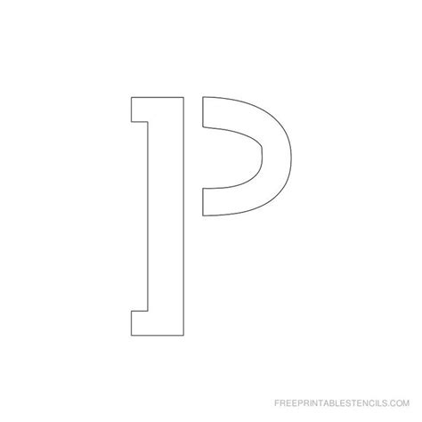 Download a full set of letters for free in pdf. Printable 2 Inch Letter Stencil P | Letter stencils ...