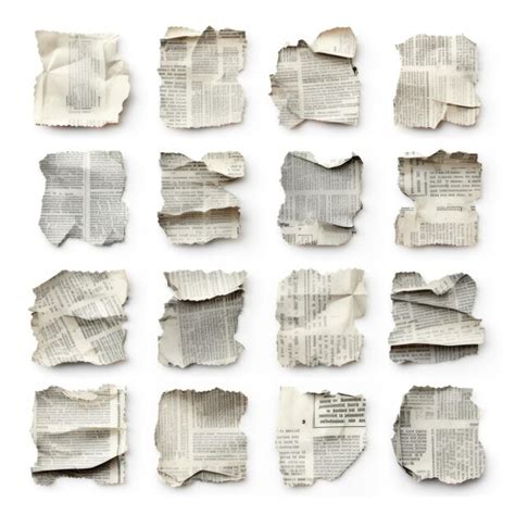 Premium Ai Image Piece Of Torn Newspaper Headlines Isolated On White