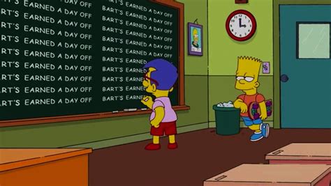 Bart Simpson Drawing On Chalkboard Precious Brinson
