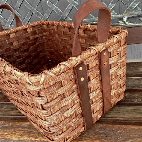 Leather Handled Storage Basket Joannas Collections Country Home