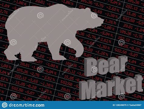 Bear Market The Stock Market Is Falling Stock Vector Illustration