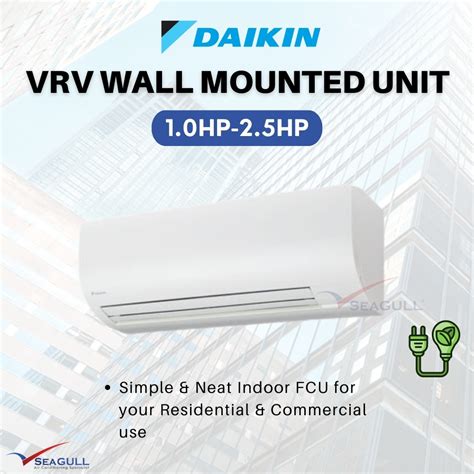 Daikin Air Cooled Vrv Wall Mounted Unit Hp Hp Indoor Fcu