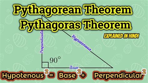 Pythagoras Theorem Or Pythagorean Theorem Ll Explained In Hindi Ll