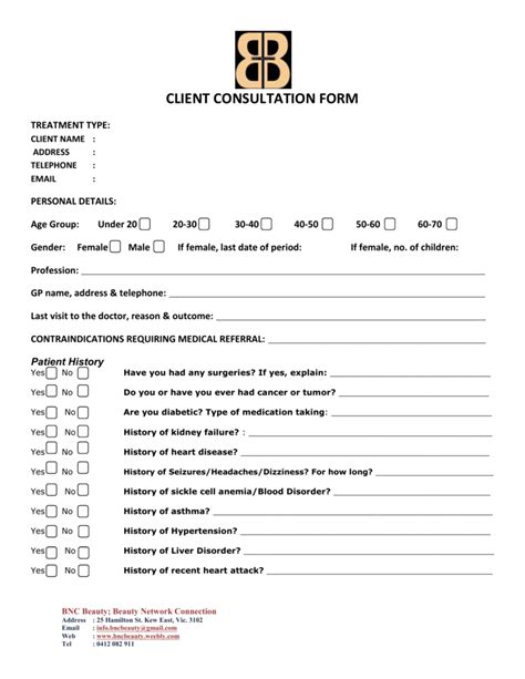 free printable consultation forms printable forms fre