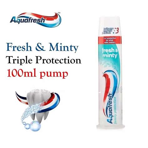 Aquafresh 3 In 1 Fresh And Minty Toothpaste Pump 100ml Sinin