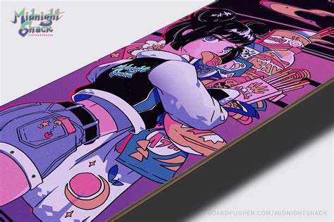 Anime Girl With A Glizzy 787 Inch Version Midnight Snack Skateboards
