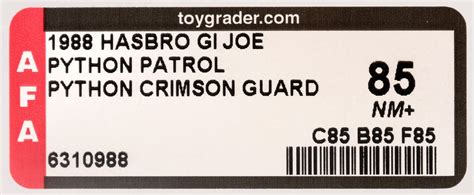 Hakes Gi Joe A Real American Hero Python Patrol Python