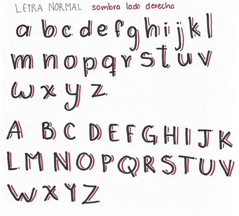 Abecedario Lettering Sombras Letras Sombras Abecedario Minusculas