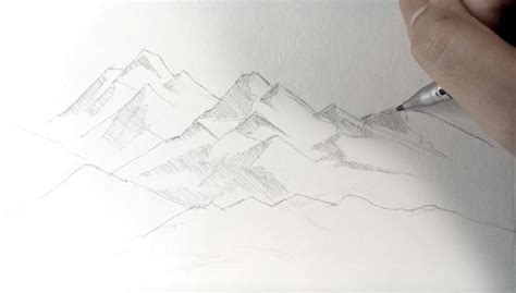 How To Draw Mountains Easy Step By Step Tutorial For Drawings