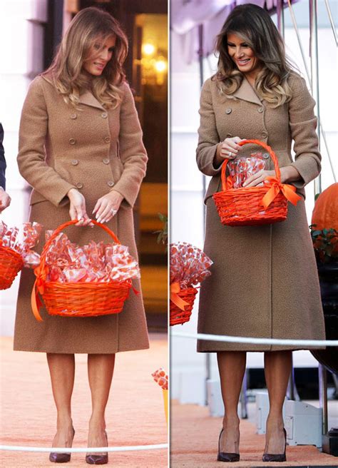 Donald Trumps Wife Melania Displays Legs At White House Halloween