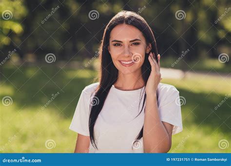 Close Up Portrait Of Her She Nice Attractive Lovely Cute Charming Pretty Cheerful Cheery Girl