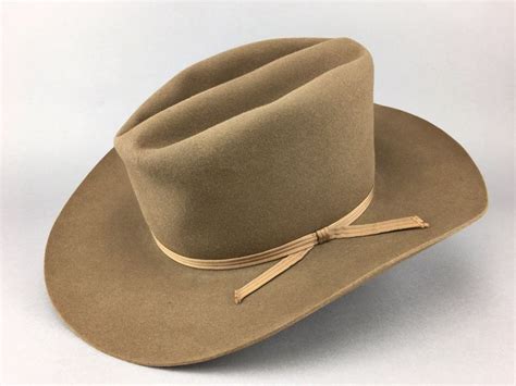 Vintage Early Stetson Brown Nutria Fur Felt Western Cowboy Hat Size 7 1