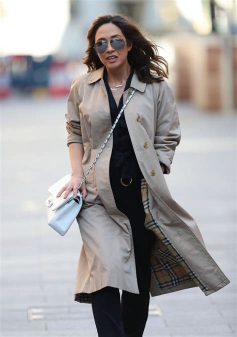 myleene klass in a trench coat arrives at smooth radio in london 04 04 2020 hawtcelebs
