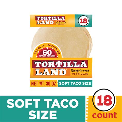 Tortillaland Authentic Fresh Ready To Cook Soft Taco Size Flour