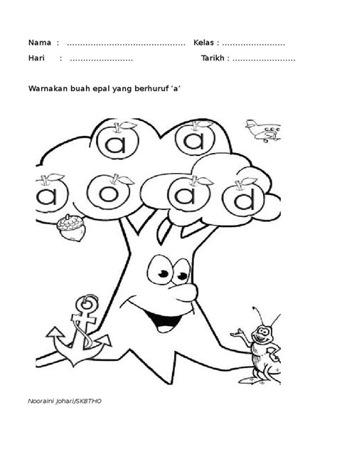 Mari Mewarna Prasekolah Lembaran Kerja Mewarna Huruf Abc Lembaran