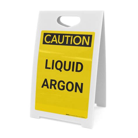Caution Liquid Argon A Frame Sign