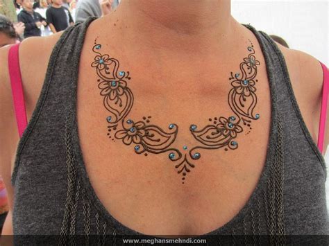 Colgante De Henna Tatuaje De Collar Diseños De Tatuajes De Henna