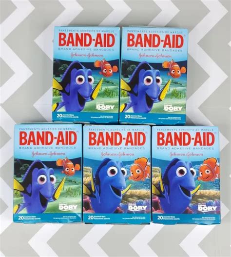 Band Aid 5 Pks Adhesive Bandages Disneys Finding Dory 20 Ct Each